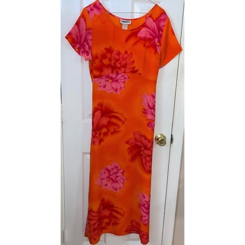 Vintage Tickets Dress Sz L EUC